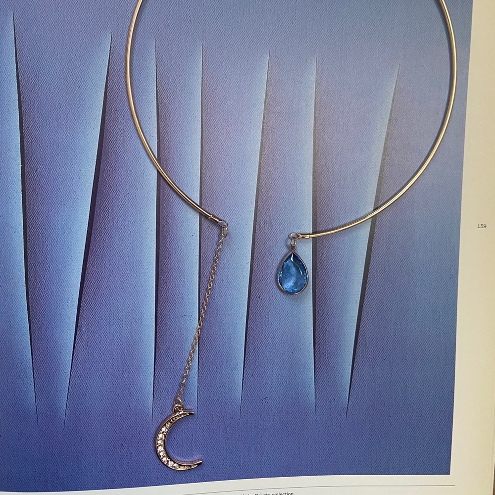 💕💕Last one Moon Tear Drop Open Choker Necklace - Picture 3 of 9